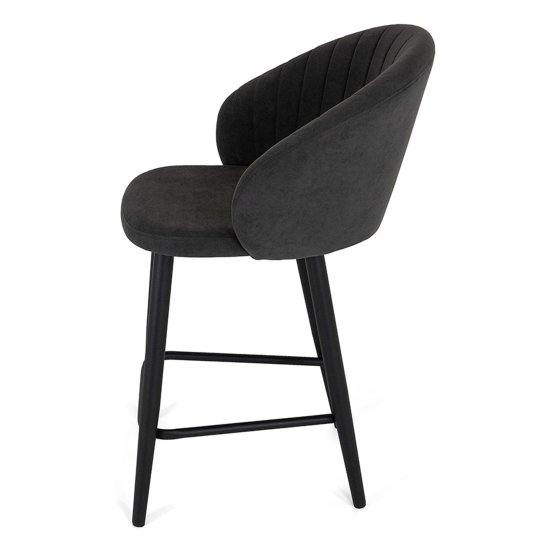 Полубарный стул мягкий с обивкой из велюра (арт 25394) Фото 3