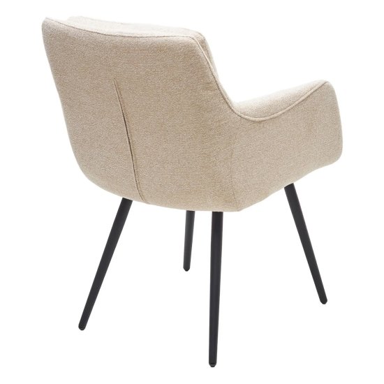 Стул-кресло мягкий с подлокотниками слоновая кость (арт 32360) Фото 2