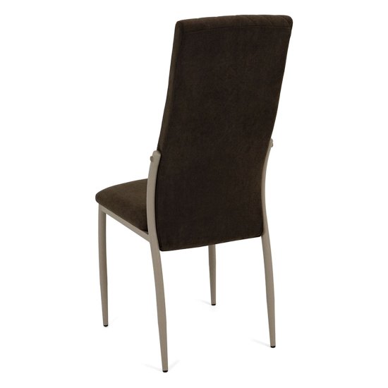 Стул на металлическом каркасе мягкий из велюра (арт 13544) Фото 5