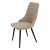 Стул металлический мягкий бежевый с обивкой из велюра (арт 22777)