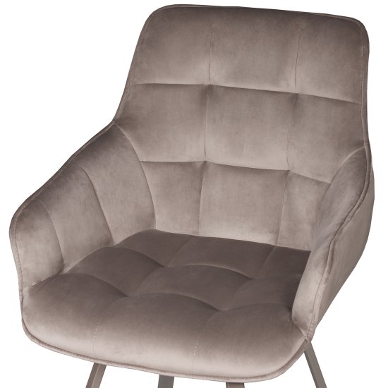 Полукресло металлическое мягкое с подлокотниками серое (арт 20300) Фото 3