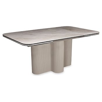 Стол раскладной керамический на одной ножке 160 см (арт 35525) - Фото 2