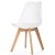 Стул для кухни дизайнерский с мягким сидением белый пластиковый eames (арт 5480)