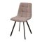 Стул ножки черные мягкий бежевый с обивкой из экокожи (арт 6910)