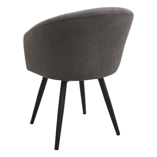 Стул-кресло на металлическом каркасе серый современный (арт 33688) Фото 2