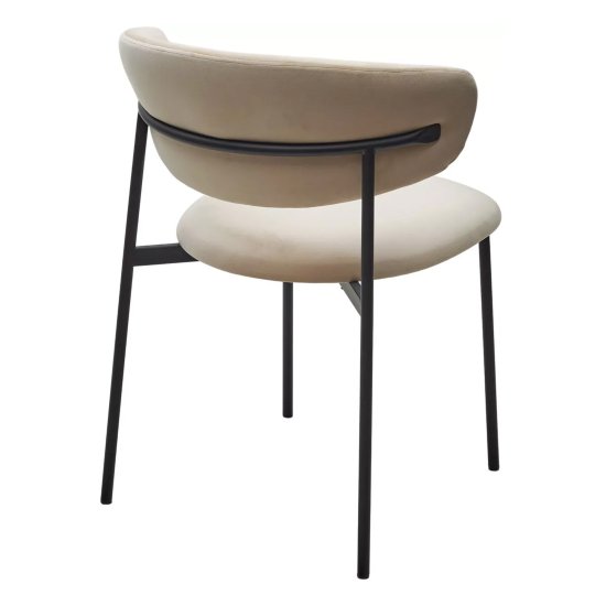 Стул с мягким сидением бежевый велюровый (арт 33625) Фото 2