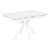 Стол обеденный раздвижной керамический белый (арт 33518)