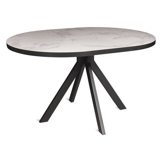 Стол раскладной круглый керамический на одной ножке (арт 35008) Фото 2