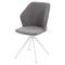 Стул с мягкой обивкой серый с обивкой из велюра (арт 35388)