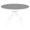 Стол круглый с керамической столешницей серый современный (арт 35155)