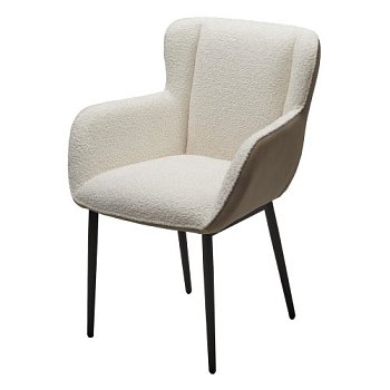 Стул-кресло с подлокотниками белый (арт 32362) - Фото 2