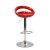 Барный стул металлический красный регулируемый современный (арт 6521)