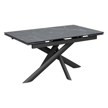 Стол для кухни раскладной с керамическим покрытием под мрамор (арт 32130) - Фото 2