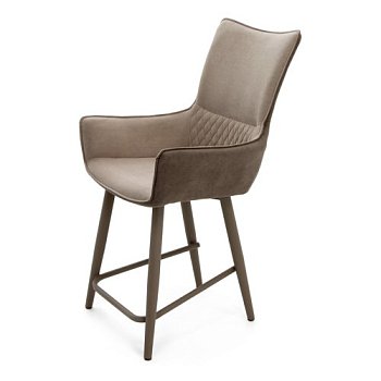 Стул полубарный на металлокаркасе мягкий с подлокотниками (арт 30951) - Фото 2