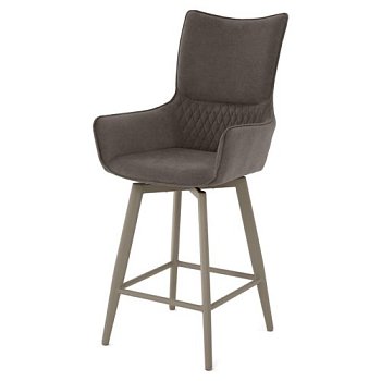 Барный стул с мягким сидением с подлокотниками современный (арт 35555) - Фото 2