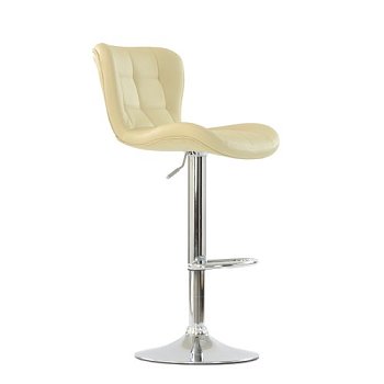 Барный стул ножки хром мягкий из искусственной кожи (арт 6456) - Фото 2
