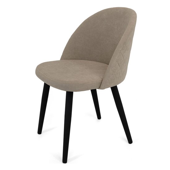 Стул металлический мягкий слоновая кость из велюра (арт 21165) Фото 1