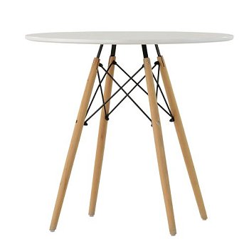 Стол обеденный дизайнерский круглый белый D-80 см eames (арт 16407) - Фото 2