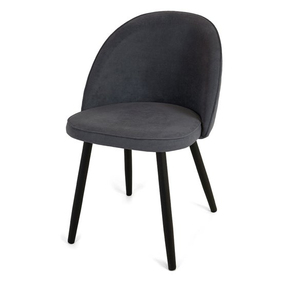 Стул кухонный серый с обивкой из велюра (арт 21092) Фото 3