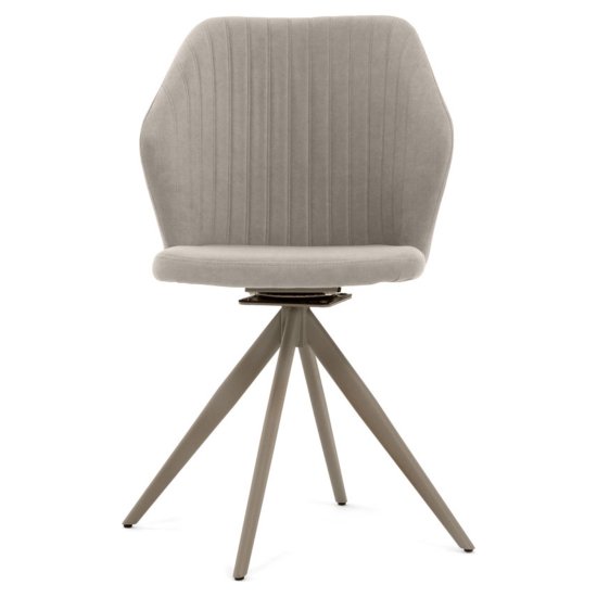 Стул мягкий слоновая кость велюровый (арт 35393) Фото 7