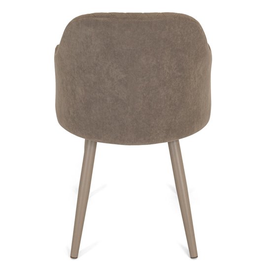 Стул-кресло мягкий бежевый велюровый (арт 27374) Фото 6