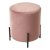 Пуфик с металлическими ножками мягкий розовый (арт 15852)