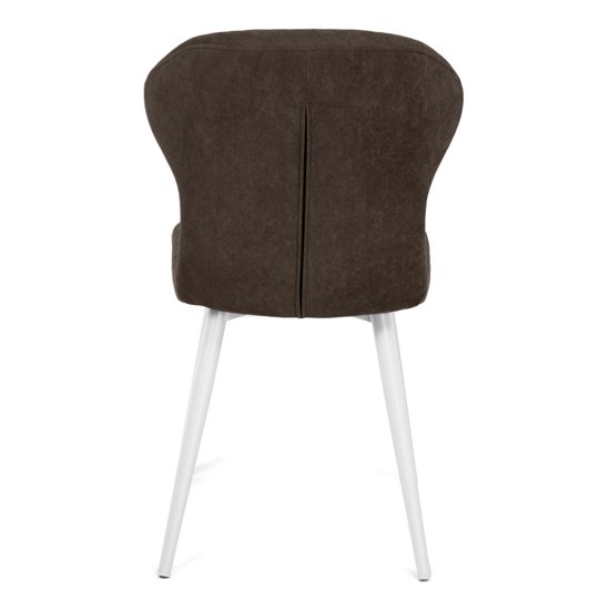Стул с белыми ножками мягкий из велюра (арт 19251) Фото 2