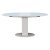 Обеденный стол раскладной овальный белый на одной ножке (арт 31469)