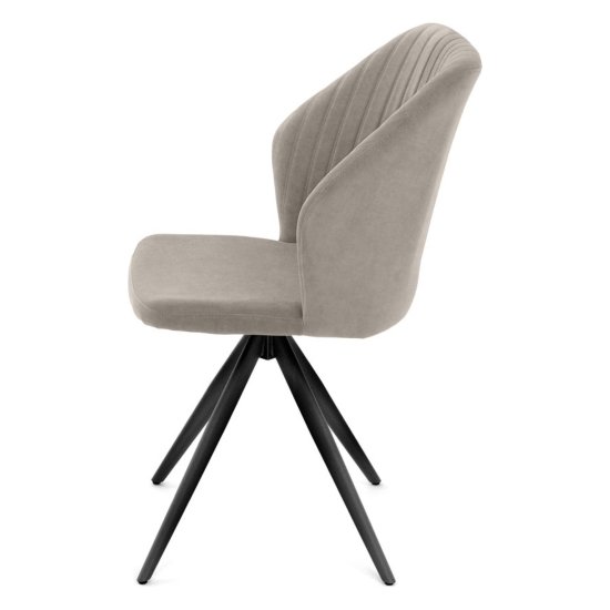 Стул мягкий бежевый велюровый (арт 35421) Фото 4