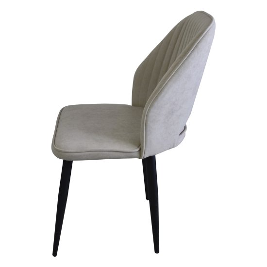 Стул ножки черные мягкий из велюра (арт 31956) Фото 2