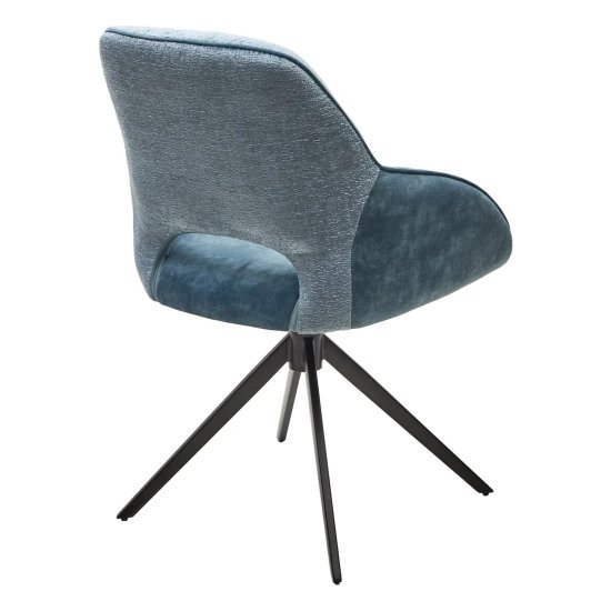 Стул на металлическом каркасе мягкий синий современный (арт 32438) Фото 3