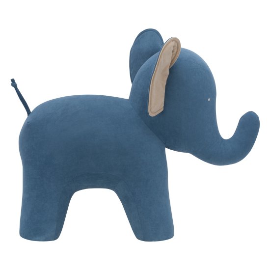 Пуф мягкий синий из велюра (арт 13338) Фото 3