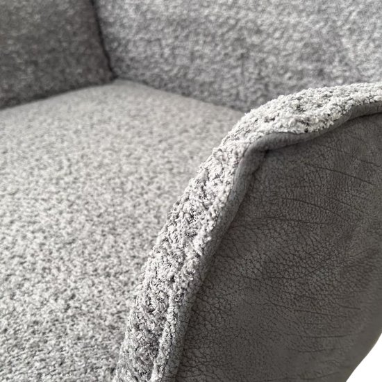 Полукресло ножки черные мягкое с подлокотниками серое (арт 33977) Фото 2