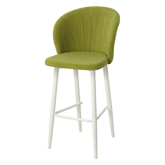 Барный стул зеленый из велюра (арт 32796) Фото 1