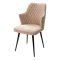 Стул для кухни на каркасе из металла бежевый из велюра (арт 26382)