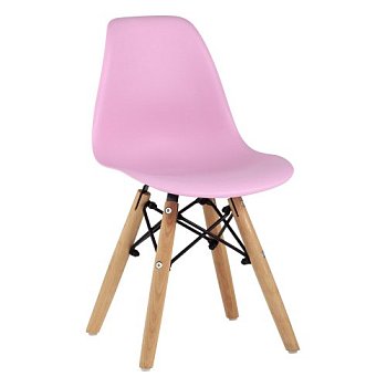 Стул дизайнерский розовый пластиковый eames (арт 29399) - Фото 2