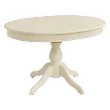 Стол раздвижной бежевый на одной ноге классический (арт 5038) - Фото 2