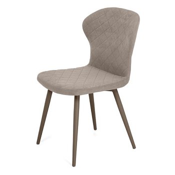 Стул с мягким сидением бежевый велюровый (арт 19361) - Фото 2