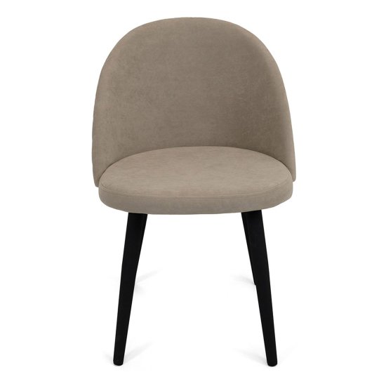 Стул металлический мягкий слоновая кость из велюра (арт 21165) Фото 2