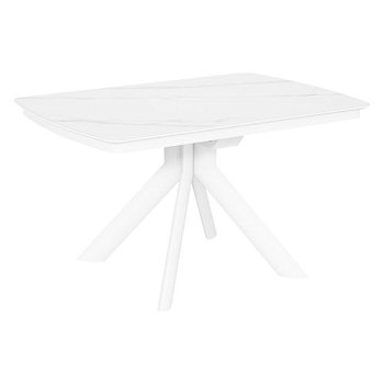 Стол раскладной керамический белый на одной ножке (арт 34257) - Фото 2