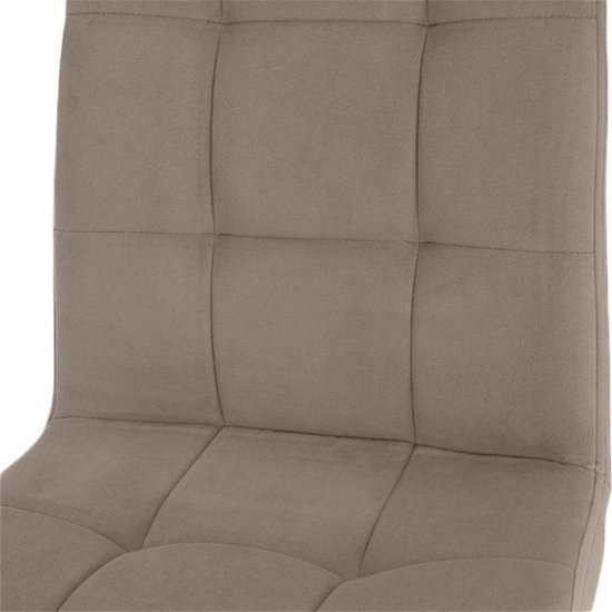 Стул полубарный кремовый из велюра (арт 35360) Фото 8