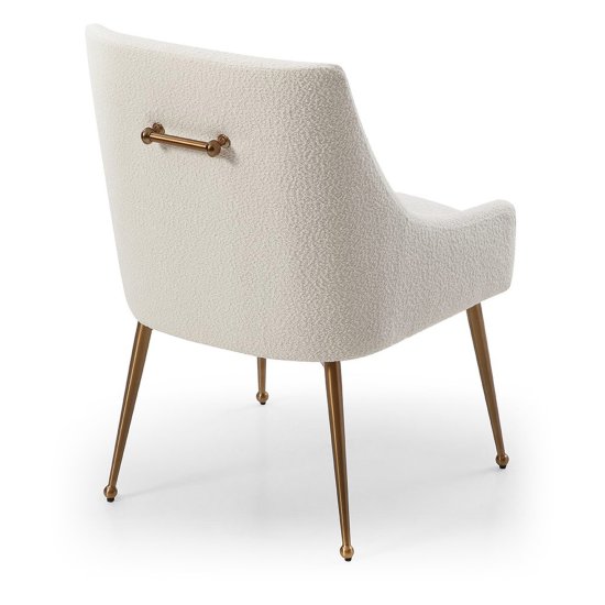 Полукресло дизайнерское мягкое с подлокотниками белое (арт 28927) Фото 7