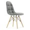 Стул дизайнерский с мягкой обивкой серый eames (арт 12202)
