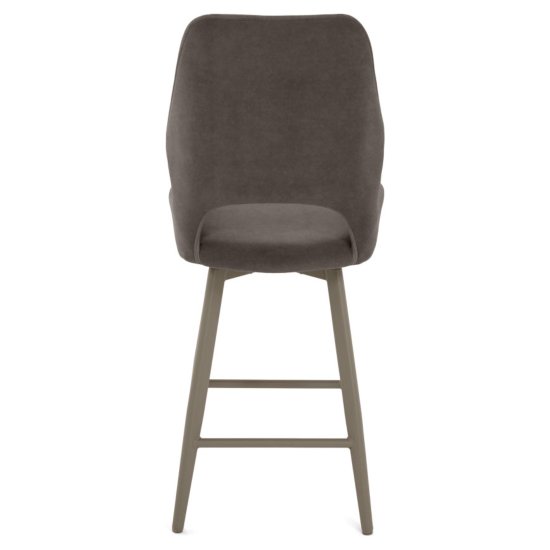 Стул полубарный на металлокаркасе мягкий из велюра (арт 35537) Фото 5