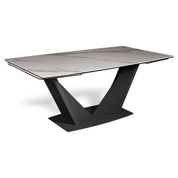 Стол для кухни керамический на одной ноге (арт 35413) - Фото 2