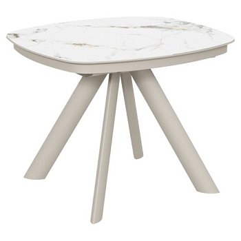 Кухонный стол овальный с керамической столешницей 100 см (арт 35226) - Фото 2