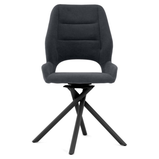 Стул ножки черные мягкий серый из велюра (арт 35532) Фото 7