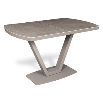 Стол раскладной полуовальный с керамической столешницей 120 см (арт 32871) - Фото 2