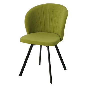 Стул с мягким сидением зеленый с обивкой из велюра (арт 22490) - Фото 2