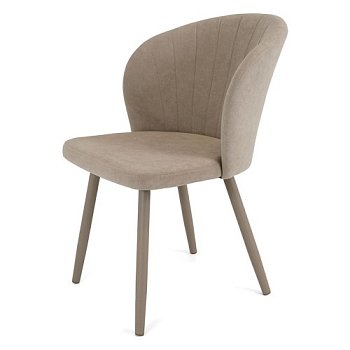 Стул слоновая кость из велюра (арт 22391) - Фото 2